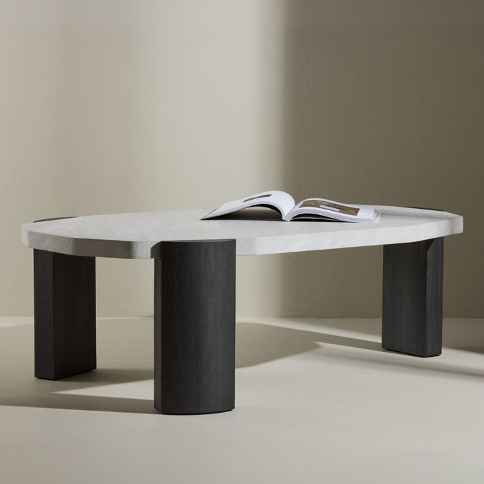 Fjôrd - Salontafel Organisch - Beige MDF - 125x71x40cm - Kres