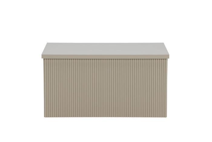 Fjôrd - Bijzettafel Rechthoek - Beige MDF - 80x60x40cm - Lenox