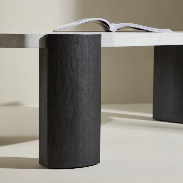 Fjôrd - Salontafel Organisch - Beige MDF - 125x71x40cm - Kres