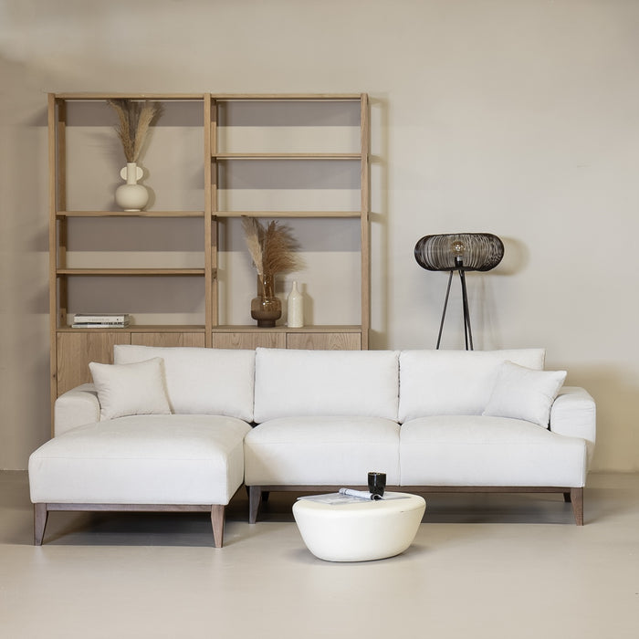 Giga Meubel - Chaise Longue Bank Beige Stof - 3-zits Links - Bordeaux