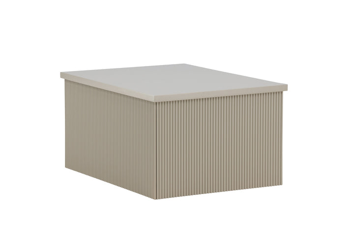 Fjôrd - Bijzettafel Rechthoek - Beige MDF - 80x60x40cm - Lenox