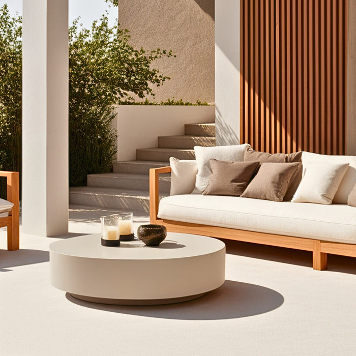 DÉJA Living - Salontafel Beige Eco Composiet - 60x60x35cm - Bergby