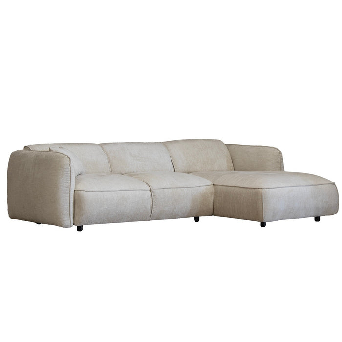Giga Meubel - Chaise Longue Bank Beige Stof - 3-zits Rechts - Lyon
