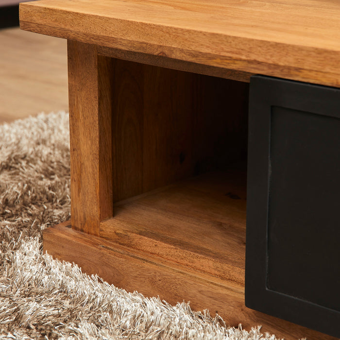 StarFurn - Salontafel Vierkant Naturel Hout - 80x80x45cm - Nashville