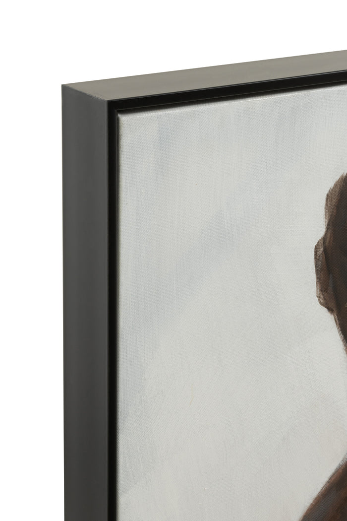 J-Line wanddecoratie 3 Afrikaanse Vrouwen - canvas|verf|touw