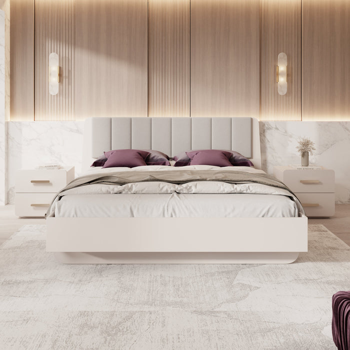 Meubella - Luzon - Tweepersoonsbed - Beige - 180x200 cm