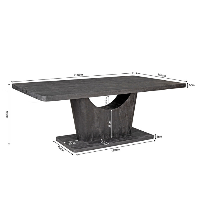 StarFurn - Eettafel Ovaal Bruin Hout - 240x110x76cm - Voco