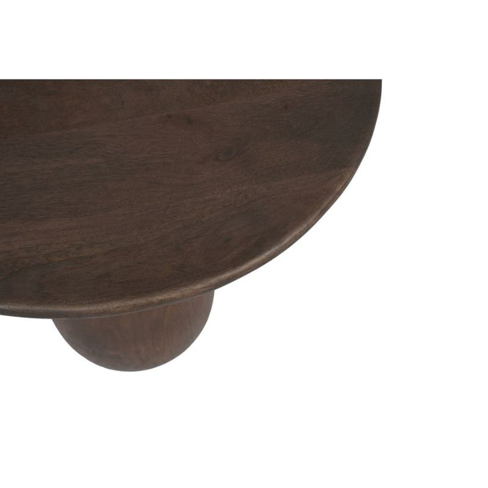StarFurn - Bijzettafel Rond Bruin Hout - 50x50x45cm - Donna