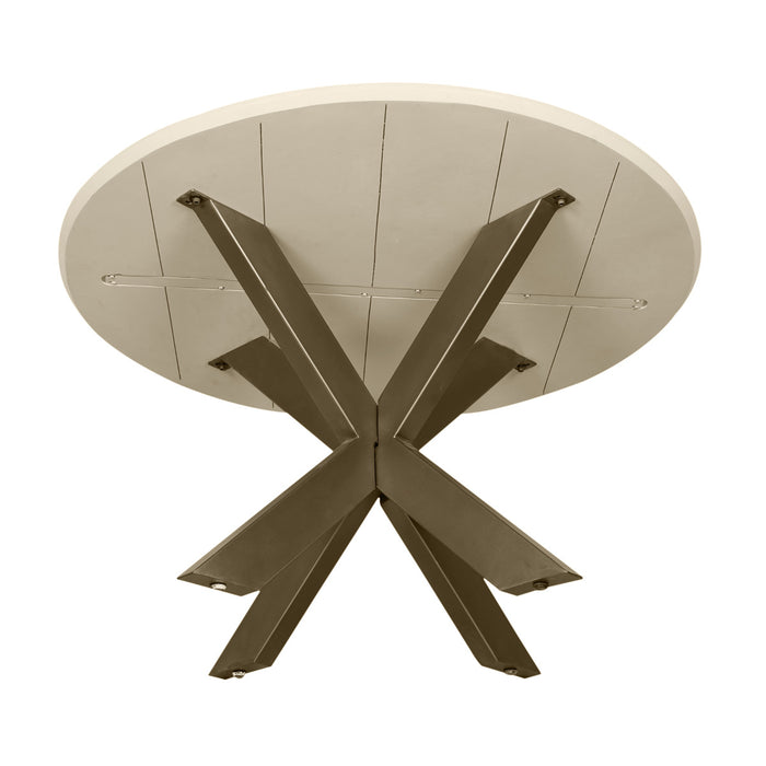 StarFurn - Eettafel Rond Zandkleur Hout - 130x130x76cm - Madison