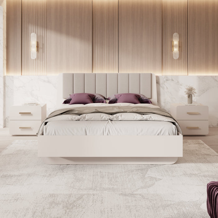 Meubella - Luzon - Tweepersoonsbed - Beige - 160x200 cm