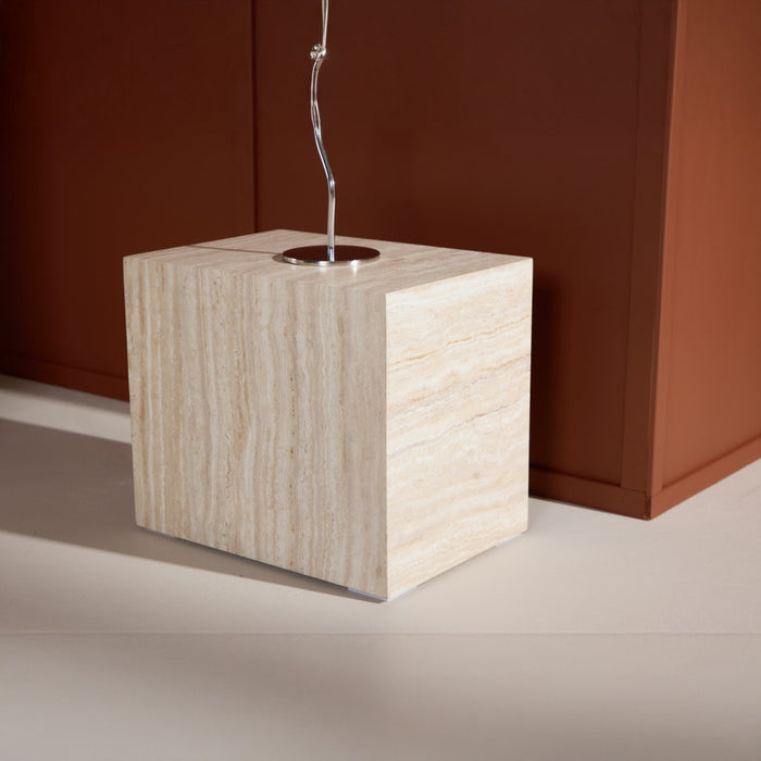 Fjôrd - Bijzettafel Rechthoek - Travertinlook - 35cm - York