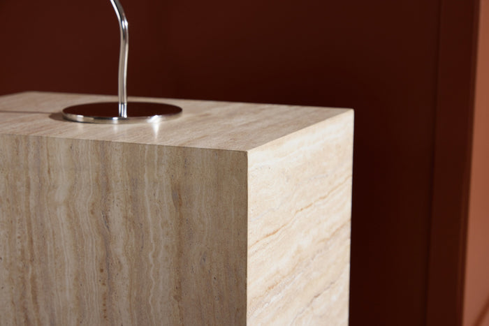 Fjôrd - Bijzettafel Rechthoek - Travertinlook - 35cm - York