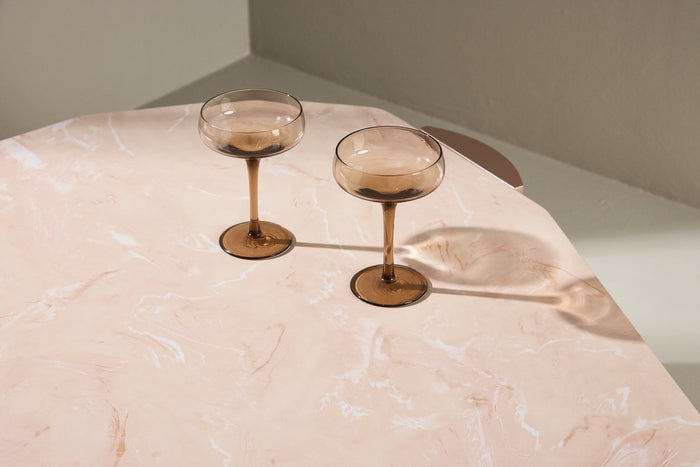 Fjôrd - Salontafel Organisch - Roze MDF - 125x71x40cm - Kres