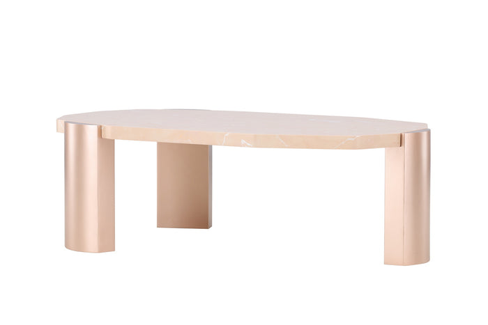 Fjôrd - Salontafel Organisch - Roze MDF - 125x71x40cm - Kres