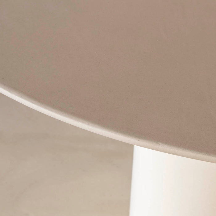 DÉJA Living - Eettafel Rond - Beige Eco Composiet - 130cm - Dalarö