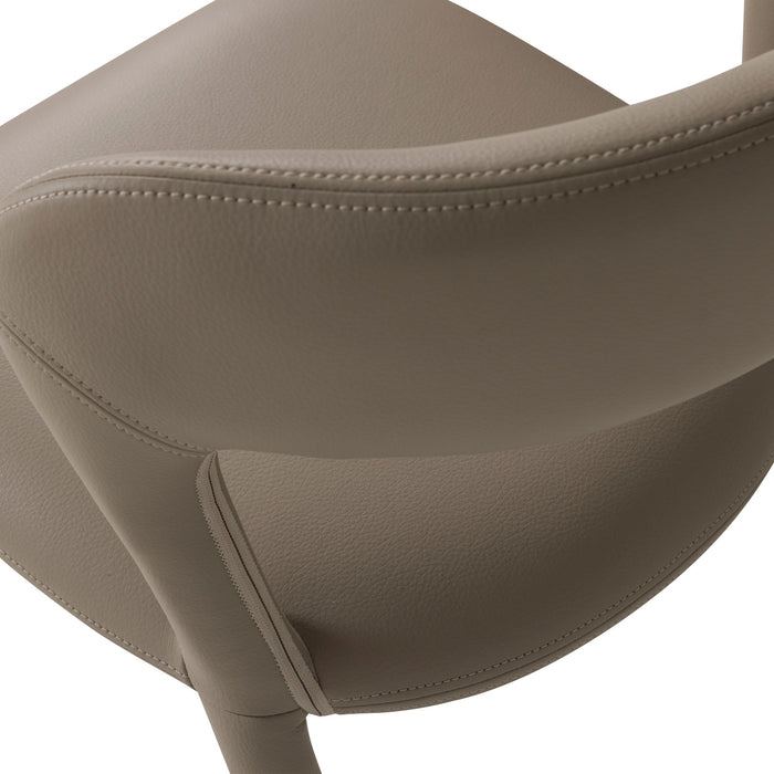 WOOOD Noble Eetkamerstoelen - Leerlook - Zand - Set van 2