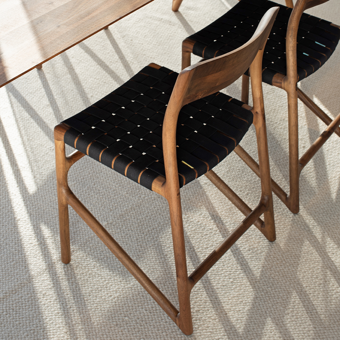 Gazzda Fawn Chair Houten Eetkamerstoel Whitewash - Cotton Black