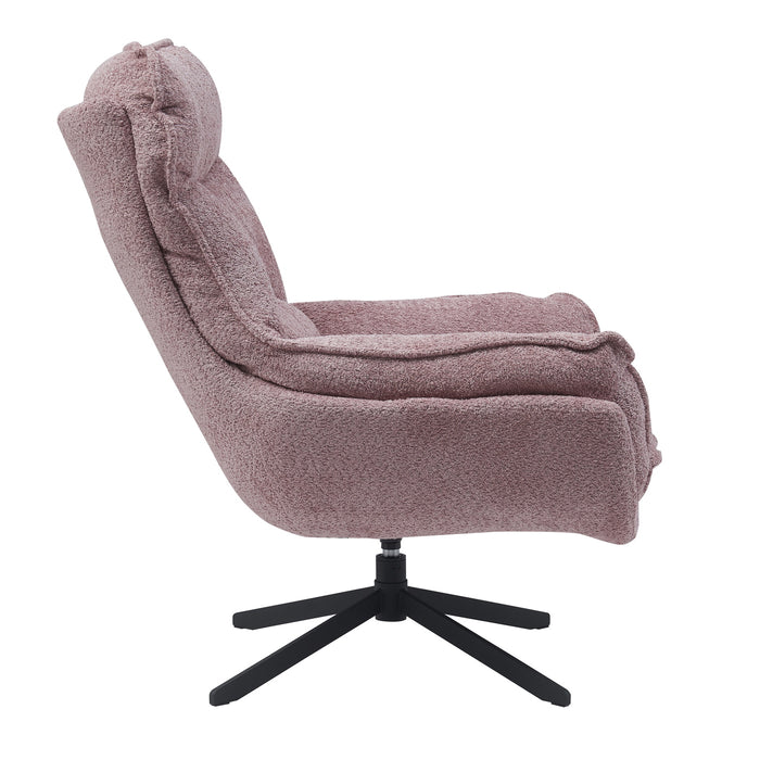 StarFurn - Fauteuil Roze Stof - Draaibaar - Vera