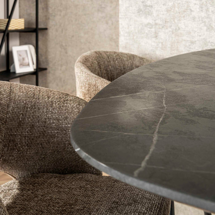 Giga Meubel - Bartafel Keramieklook - 140x80x93cm - Kruisframe