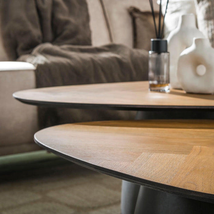 Giga Meubel - Salontafel Naturel Hout - Set van 2 - Infinite