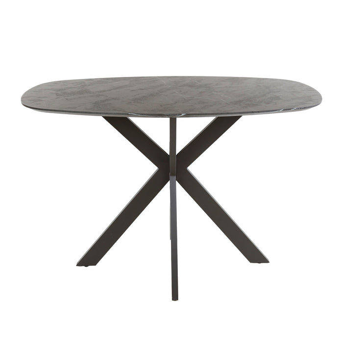 Giga Meubel - Bartafel Keramieklook - 140x80x93cm - Kruisframe