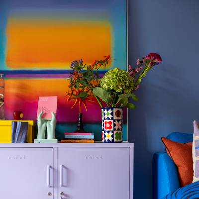 by fonQ Neon Blaze Schilderij 100 x 120 cm - Wit