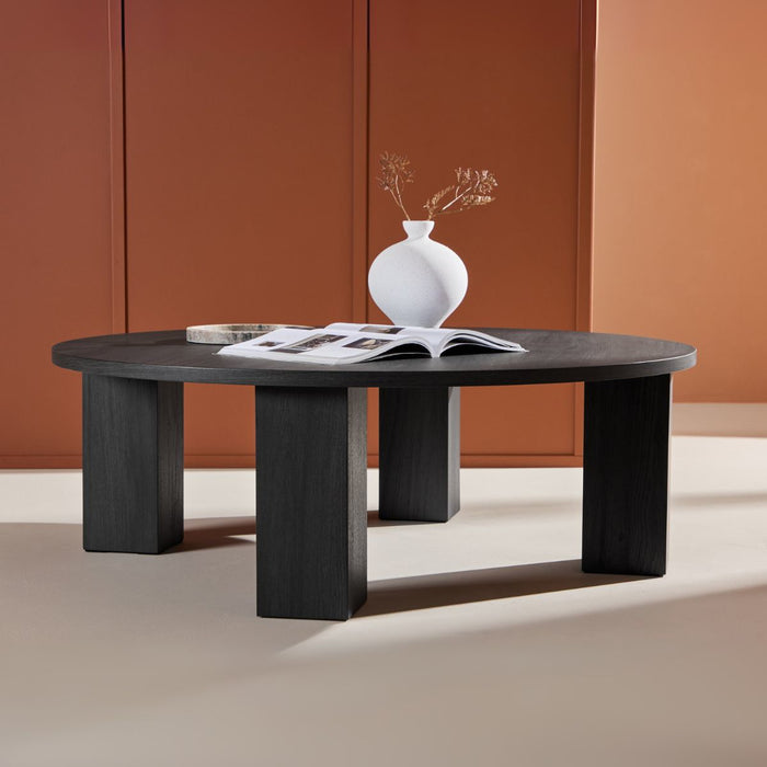 Fjôrd - Salontafel Rond - Zwart MDF - 120cm - Juno