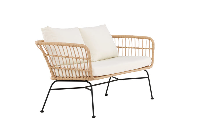 Fjôrd - 2-Zitsbank Naturel Rotan - 142x67x71cm - Isola