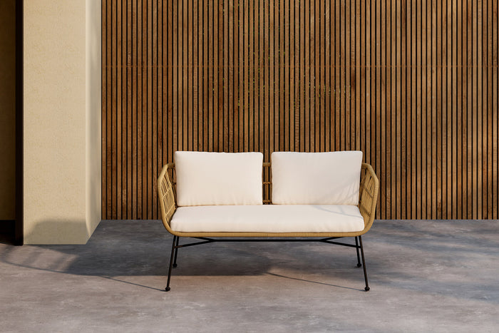 Fjôrd - 2-Zitsbank Naturel Rotan - 142x67x71cm - Isola