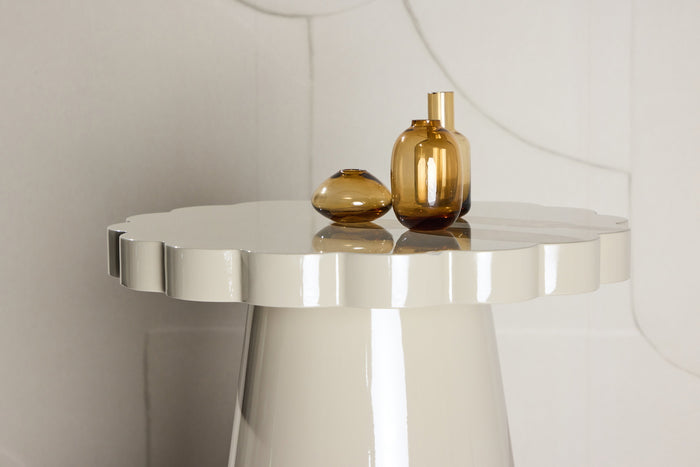 Fjôrd - Bijzettafel Rond - Beige - 45x45x55cm - Krull