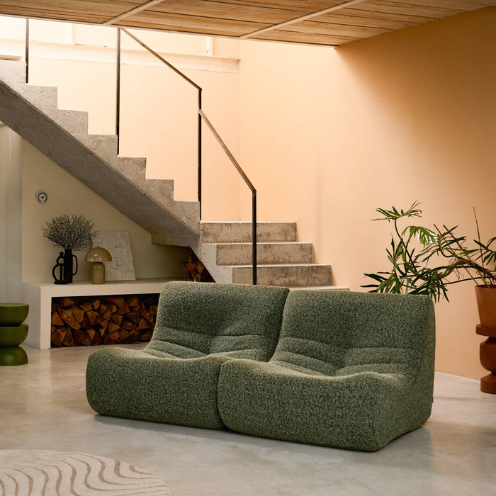 sweeek - Fauteuils alpaca-effect stof Sokol 1 zitplaats (set van 2)