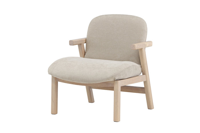 Fjôrd - Fauteuil Beige|Whitewash Stof - 67x74x77cm - Rile