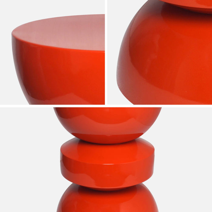 sweeek - Bijzettafel, nachtkastje metaal glanzend effect