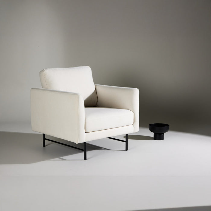 Fjôrd - Fauteuil Wit Stof - 86x87x68cm - Sky