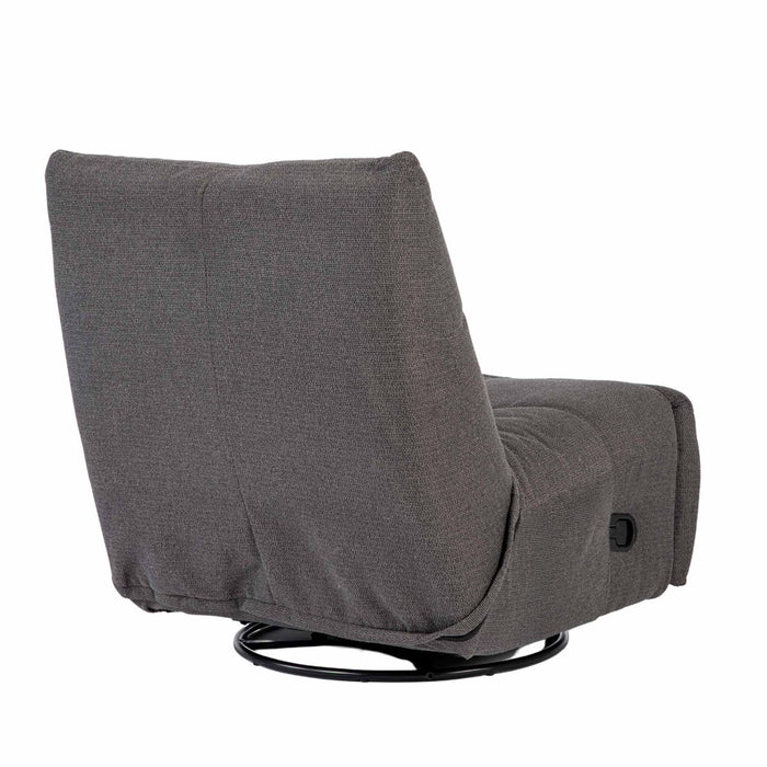 StarFurn - Fauteuil Donkergrijs Stof - Draaibaar & Relaxfunctie - Lazy
