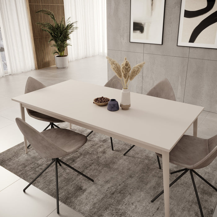 Meubella - Reunion - Eetkamertafel - Beige - 180x90x75 cm