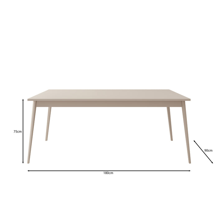 Meubella - Reunion - Eetkamertafel - Beige - 180x90x75 cm