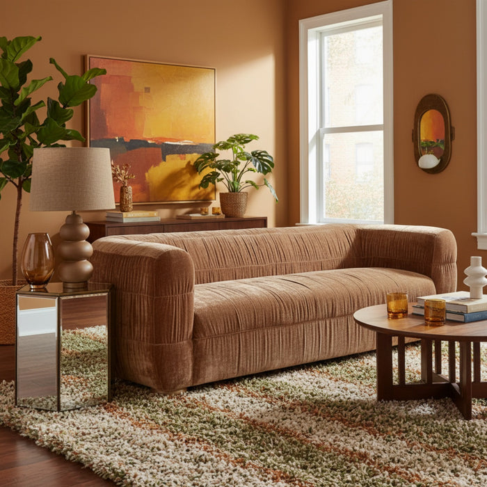 DÉJA Living - 3-zits Bank Bruin Stof - 240x97x75cm - Matre