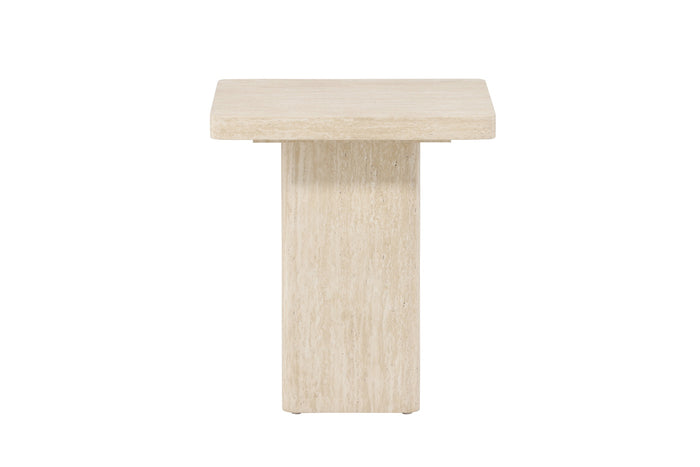 Fjôrd - Salontafel Vierkant - Beige MDF - 50x50x56cm - Qvart