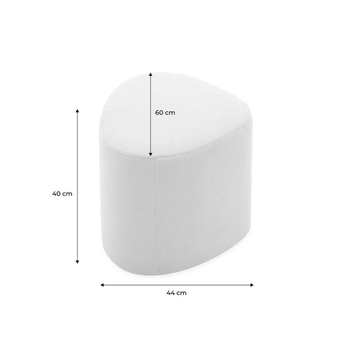 sweeek - Stoffen poef, B 60 x D 44 x H 40cm