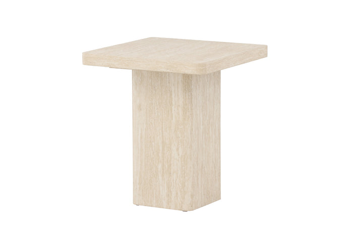 Fjôrd - Salontafel Vierkant - Beige MDF - 50x50x56cm - Qvart