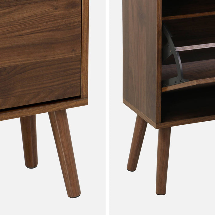 sweeek - Schoenenkast houteffect 4 lades voor 16 paar schoenen