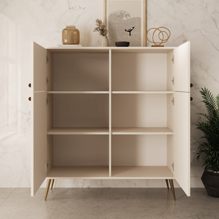 Meubella - Reunion - Dressoir - Beige - 105x41x122 cm
