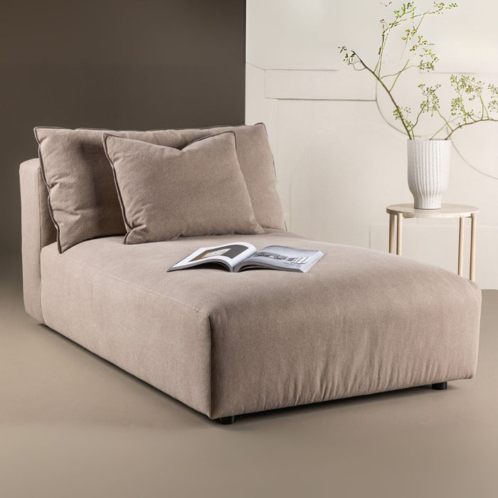 Fjôrd - Loungestoel Bruin Katoen - 100x169x80cm - Malö