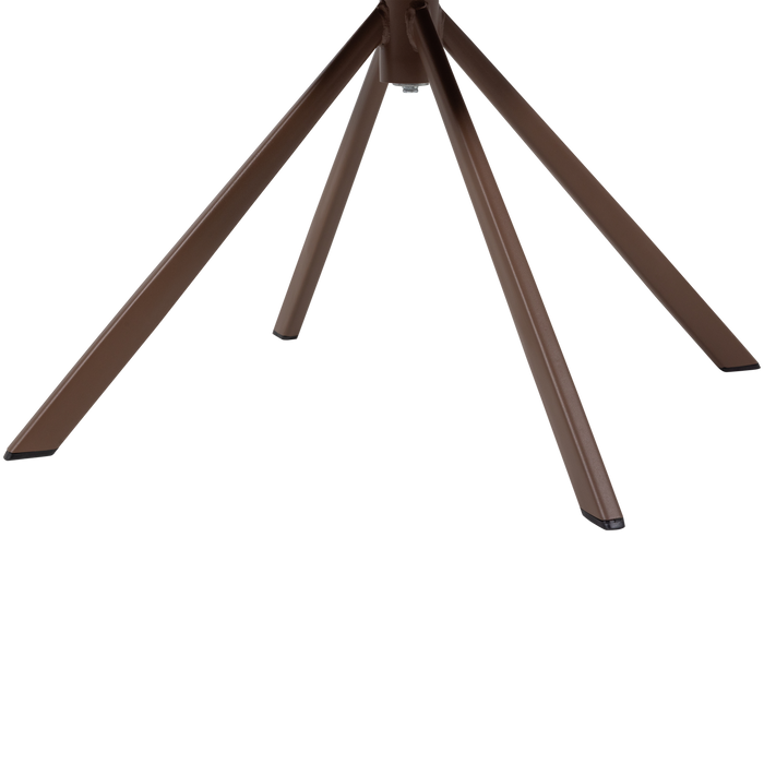 WOOOD Femke Eetkamerstoelen - Chenille - Bruin- Set van 2