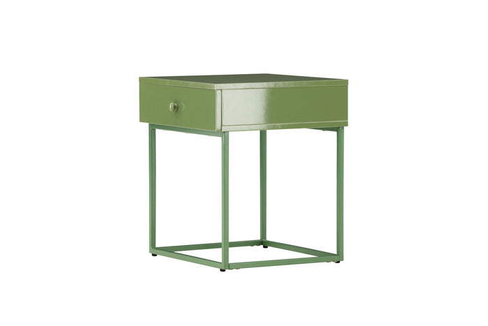 Fjôrd - Nachtkastje Groen Staal - 43x41x50cm - Bakal