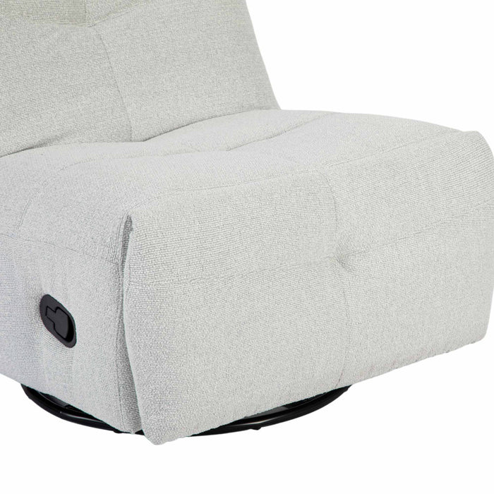 StarFurn - Fauteuil Lichtgrijs Stof - Draaibaar & Relaxfunctie - Lazy