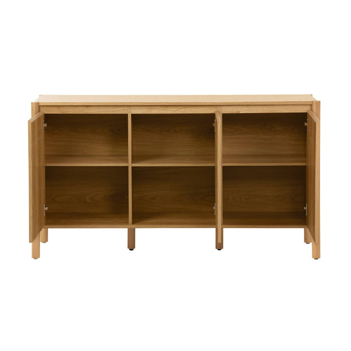 sweeek - Dressoir houteffect 3 deuren 140cm