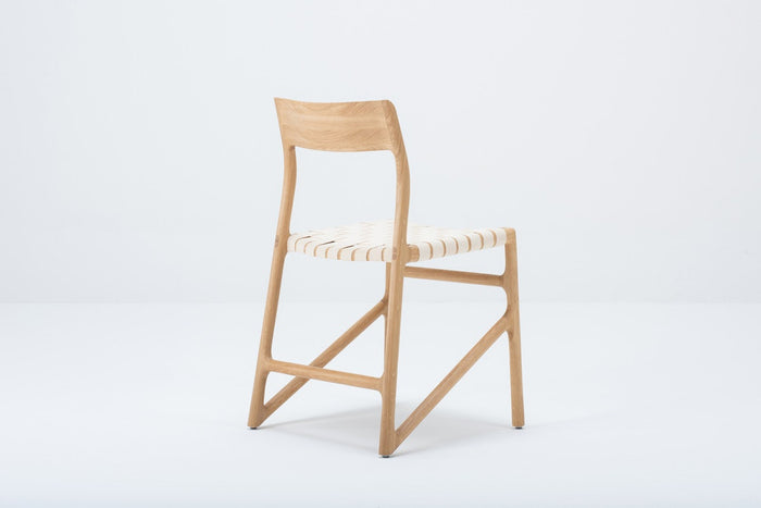 Gazzda Fawn Chair Houten Eetkamerstoel Whitewash - Cotton White