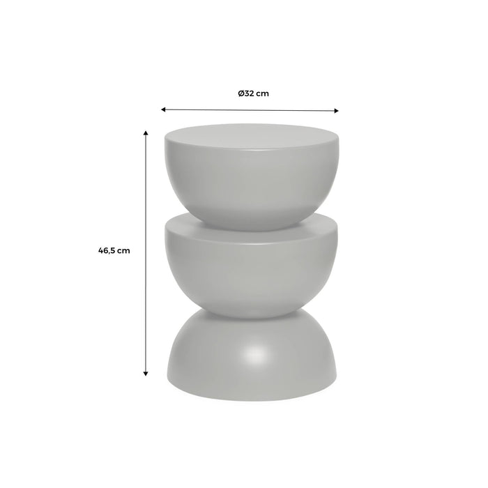 sweeek - Bijzettafel, nachtkastje metaal glanzend effect Ø32